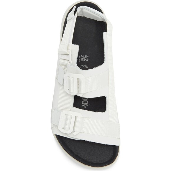 Birkenstock Shinjuku Leather Textile Men\'s Sandals NEW $230 WHITE EU 45 REGULAR main image 5